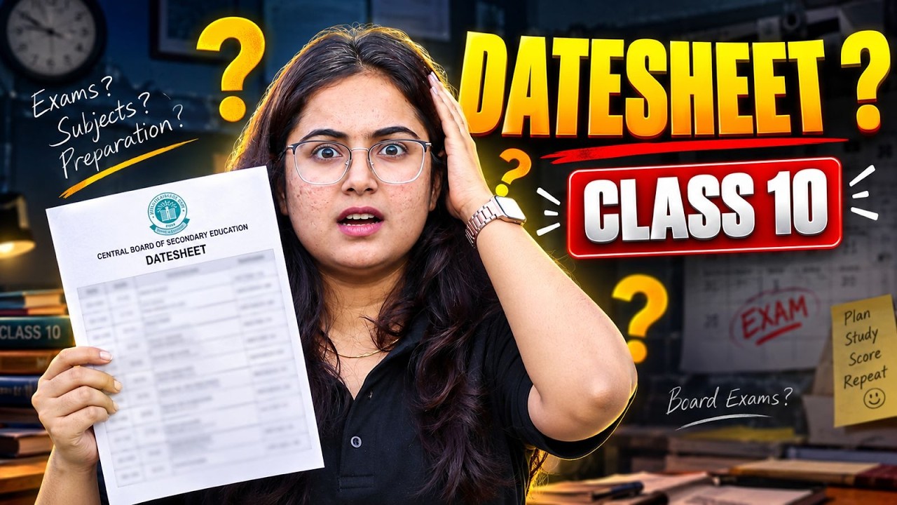 ⚠️ Datesheet Class 10 | Time Running Out! CBSE 2026-27 Exam Plan by Tanvi Ma'am