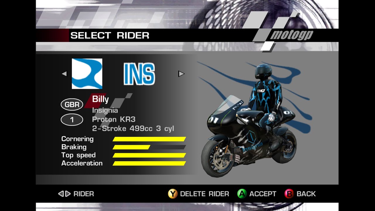 MotoGP 2 --Xbox-- All 9 Bikes Maxed Out!  All 22 GP Riders Unlocked + Leaderboard Look