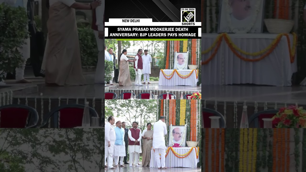 Harsh Malhotra, Rekha Gupta and BJP leaders pay floral tribute to Syama Prasad Mookerjee