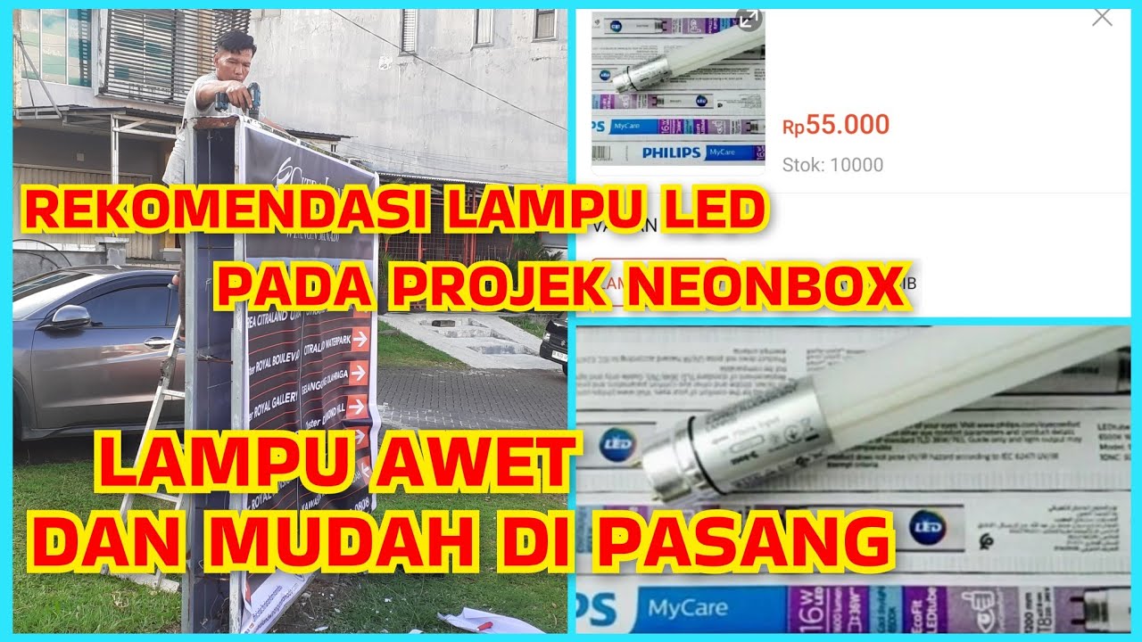 REKOMENDASI LAMPU LED UNTUK NEONBOX