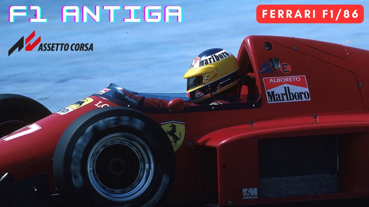 Série F1 Antiga - Michele Alboreto tentando superar Mansell, Piquet e Senna em Detroit 1986