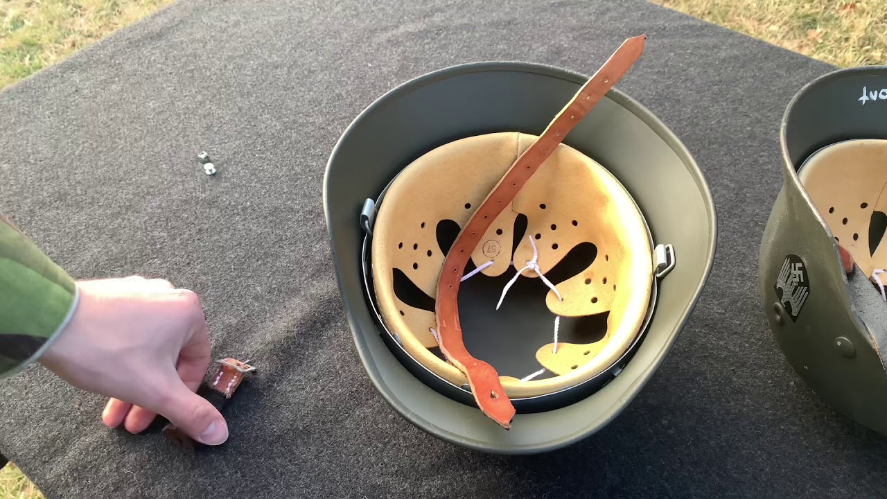 Converting A Finnish M40/55 Helmet to A War Time German Helmet Part 3: Installing The Liner