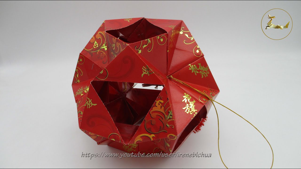 CNY Tutorial No. 282 - 红包灯笼手工制作 12-unit Hongbao Lantern