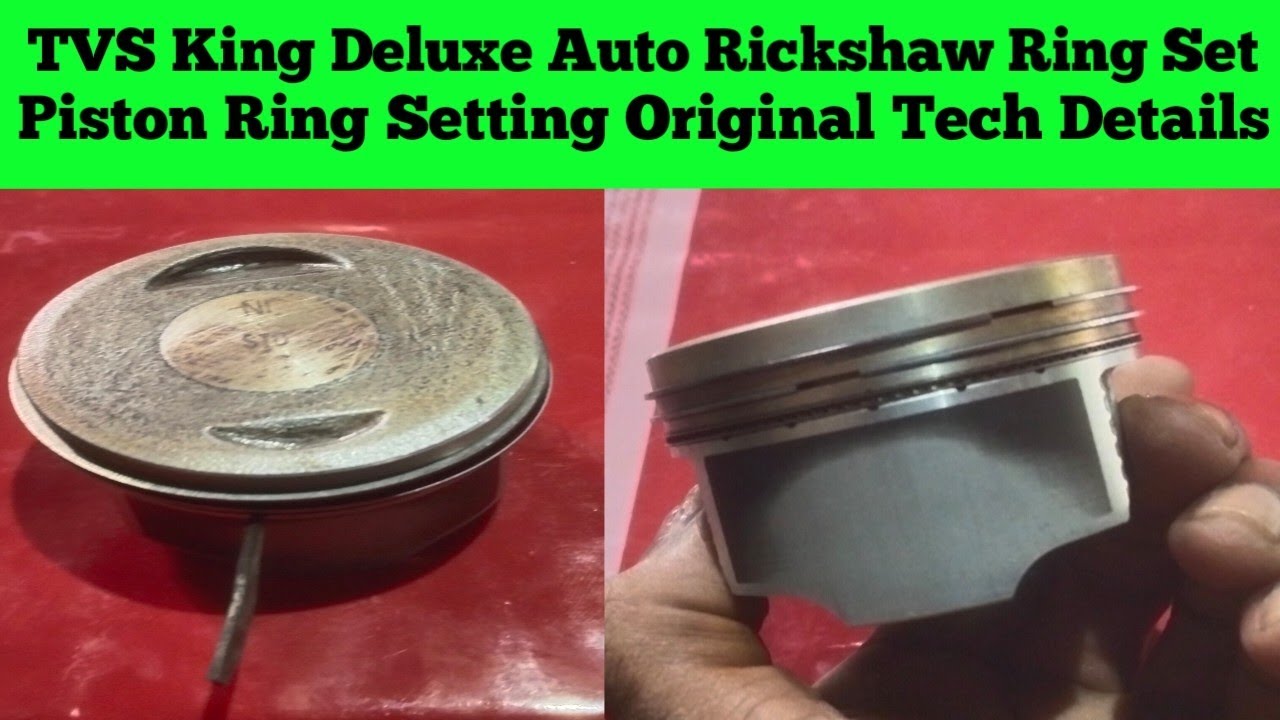 Piston Ring Setting Tvs Auto Rickshaw || TVs King Deluxe piston Ring Setting Tech
