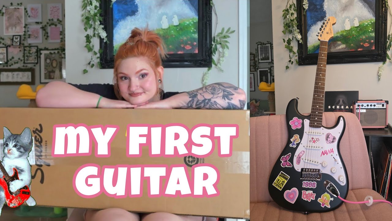 unboxing my first ELECTRIC GUITAR 🎸🔥✨️
