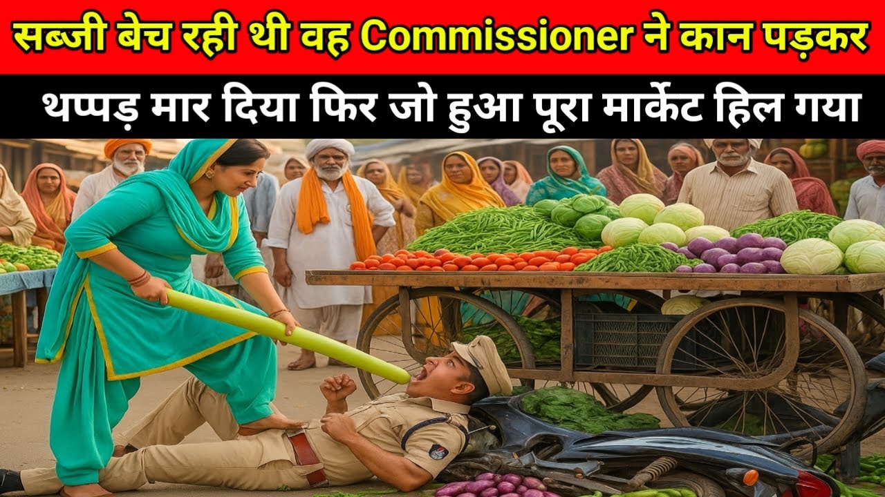 सब्जी बेच रही थी वोह!! Commissioner ने कान पड़कर कर थप्पड़ मार दिया!! फिर जो हुआ पूरा मार्केट हिल...