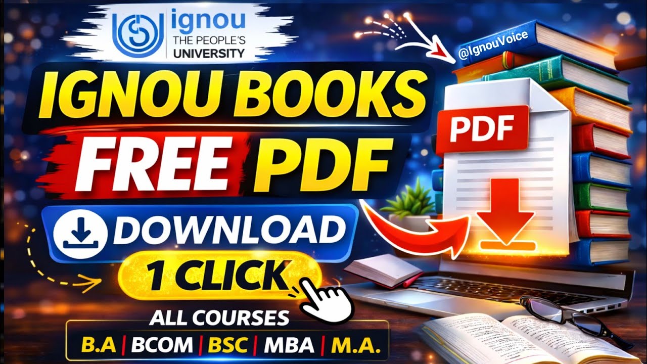 IGNOU Study Material Download 2026 | IGNOU Books PDF Download Kaise Kare | IGNOU Books PDF Download