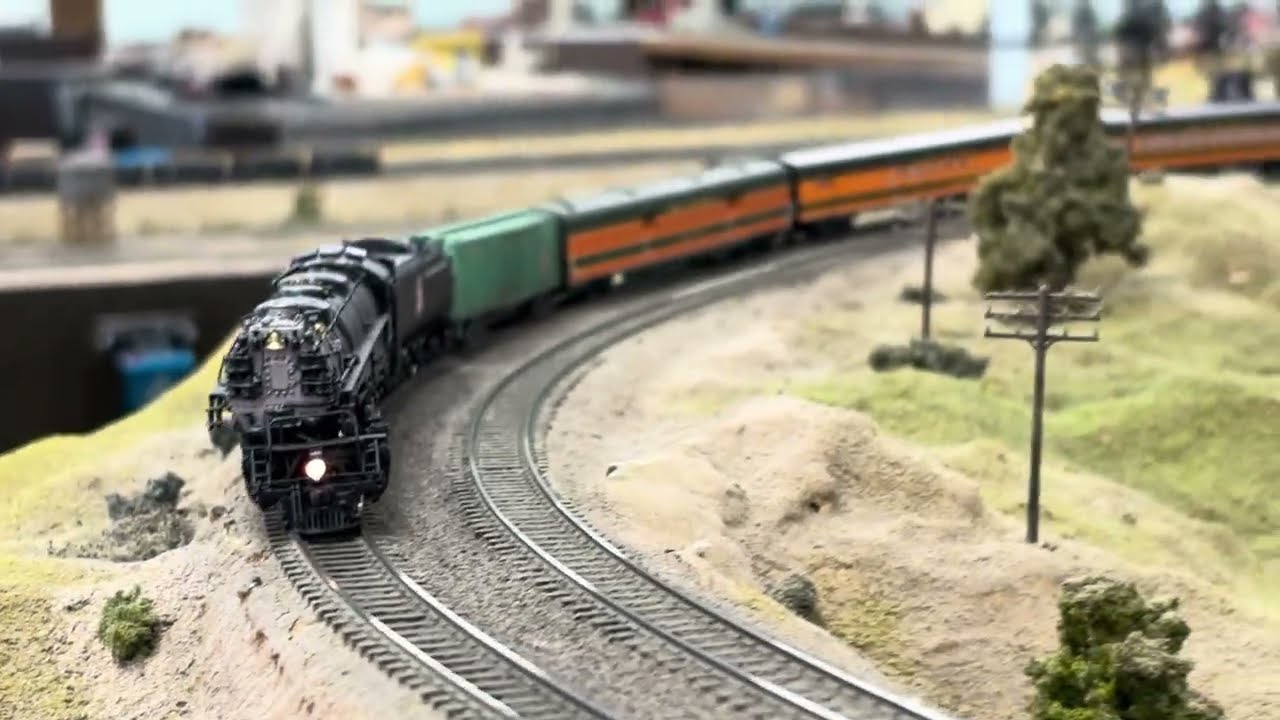 Prototypical articulation from n scale brass Z6 challenger around. 26” radius
