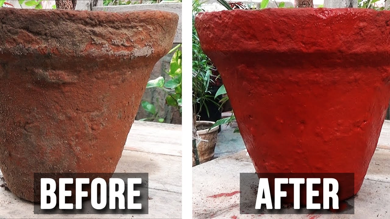 How to Paint Clay Pots? - Make Them Look NEW - (Urdu|Hindi)