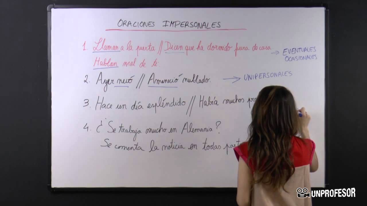 Las oraciones impersonales