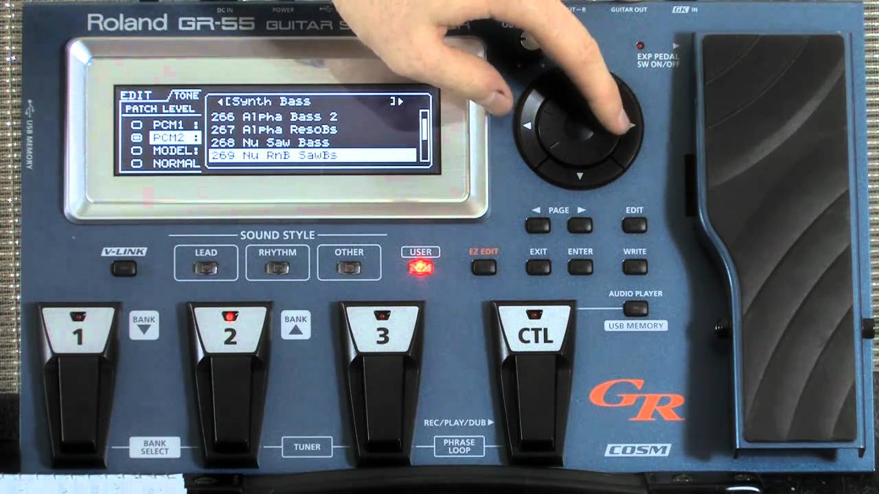 Учебное пособие по редактированию патча Roland GR-55, часть 1 — звуки синтезатора PCM