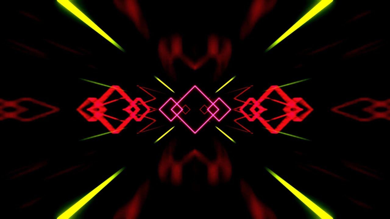 🎬 4K Visuelle Explosion | Rote und Grüne Neon-Geometrie im Futuristischen Rhythmus – (Ohne Ton)