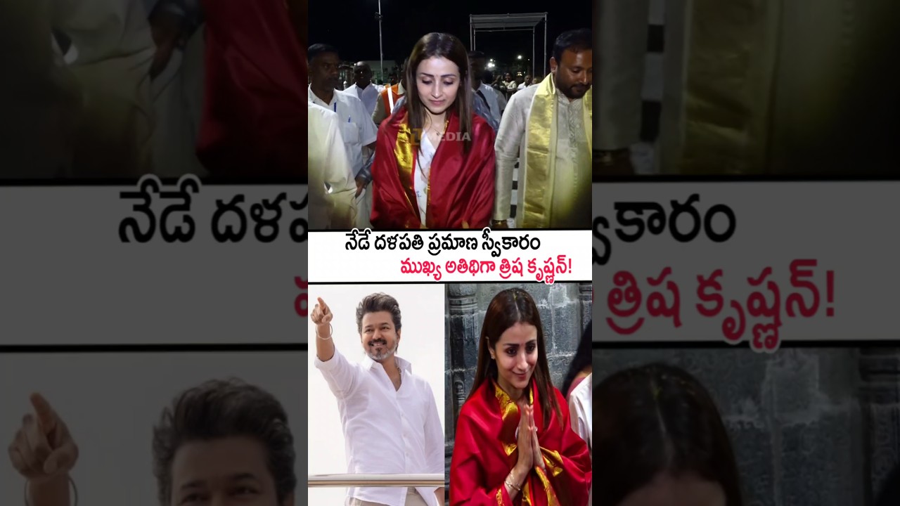 VIJAY AS CM: The Historic Moment!  Trisha Krishnan Latest Visuals | TVK Vijay | Rahul Gandhi #shorts