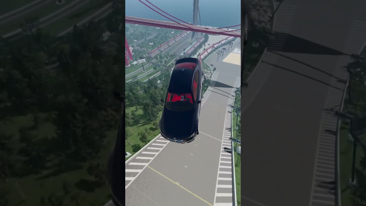 JUMPING CAR WITH DIFFERENT GRAVITY  #beamngdrive #beamnghighspeedjump #beamngshorts #beamngjumps