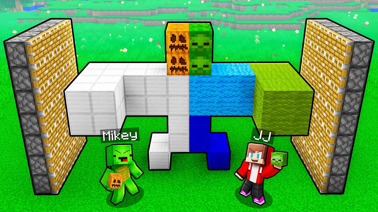 JJ and Mikey Combine ALL MOBS GOLEMS in Minecraft - Maizen