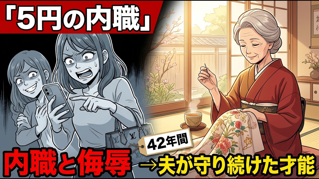 朗読「Episode 4」：妻のSNS炎上、夫の沈黙。刺繍が招いた因果応報 （全6話中 第4話）嫁「5円の内職ｗ惨めな老後ね」追い出された義母の刺繍→実は百貨店に並ぶ伝統工芸ブランドの職人だった