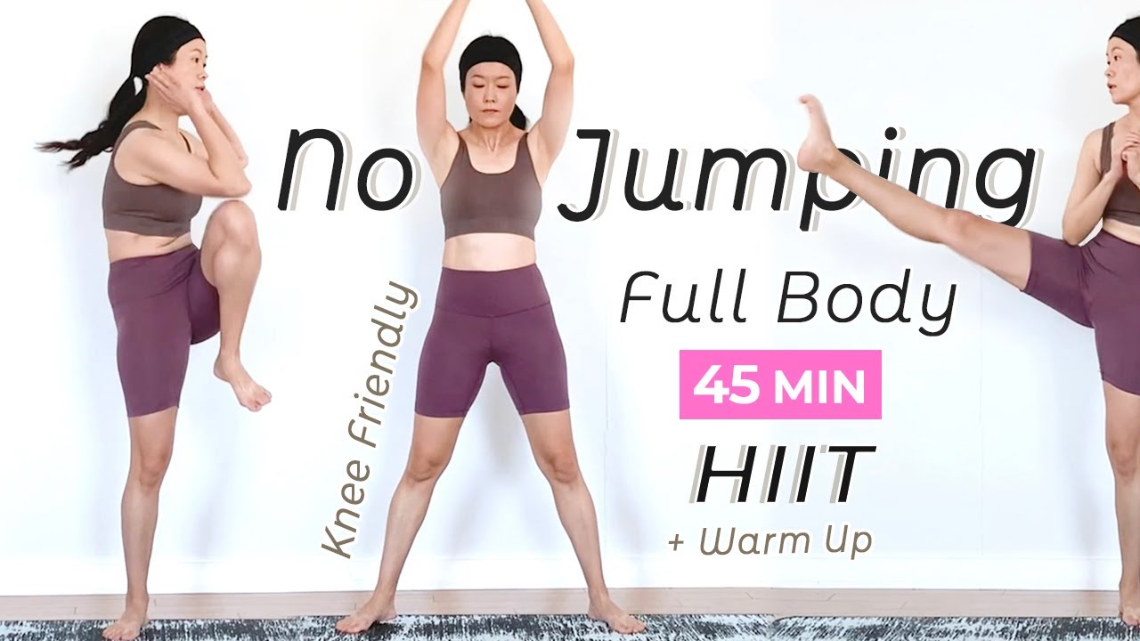 45 MIN SWEATY FULL BODY HIIT / Fat Burning Workout / NO-JUMPING NO-SQUATS NO-LUNGES / + Warm Up