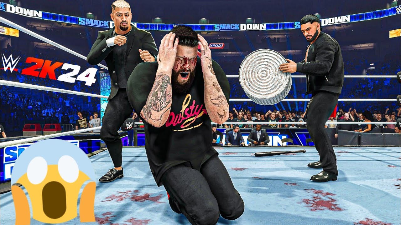 Solo Sikoa & Tama Tonga Destroys Kevin Owens in Smackdown - WWE 2K24
