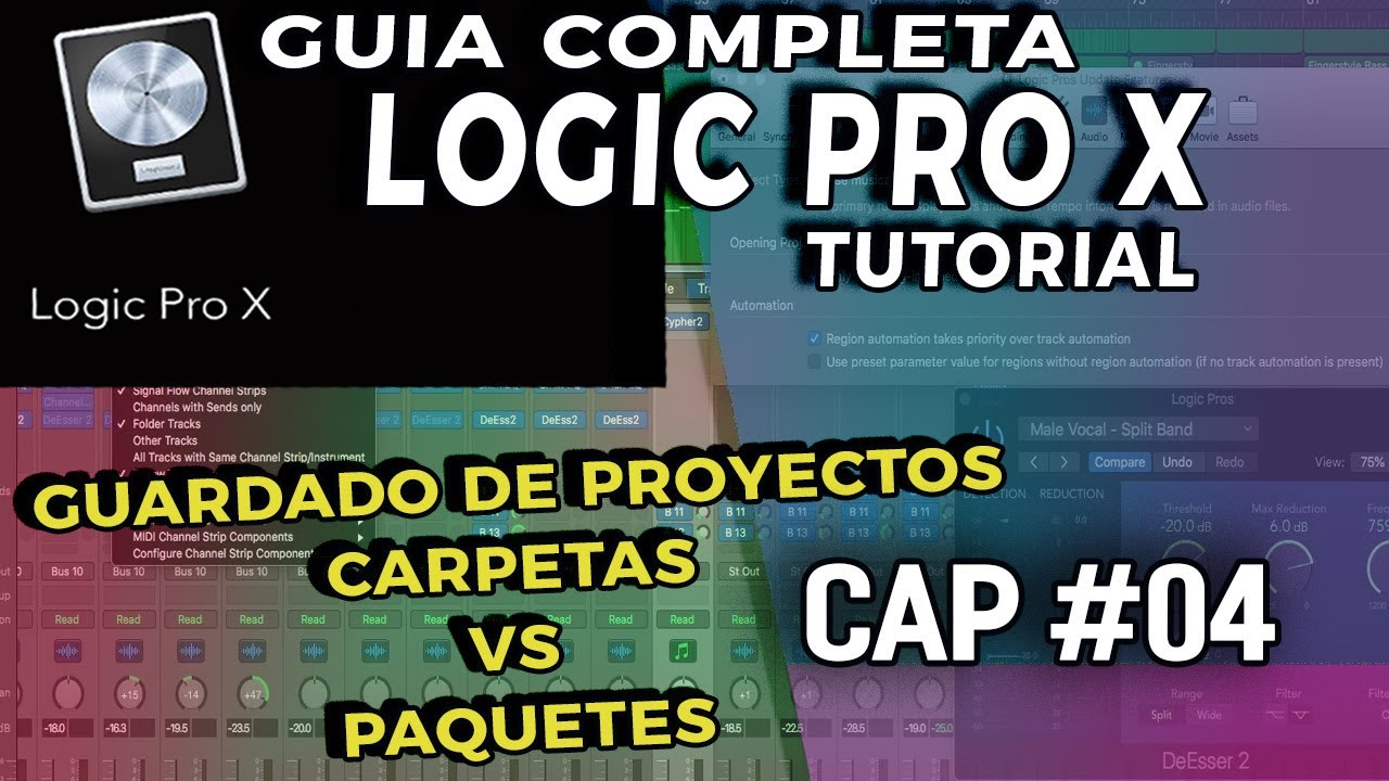 COMO USAR LOGIC PRO X DESDE CERO CAPITULO 4 GUIA COMPLETA   GUARDADO CARPETAS VS PAQUETES