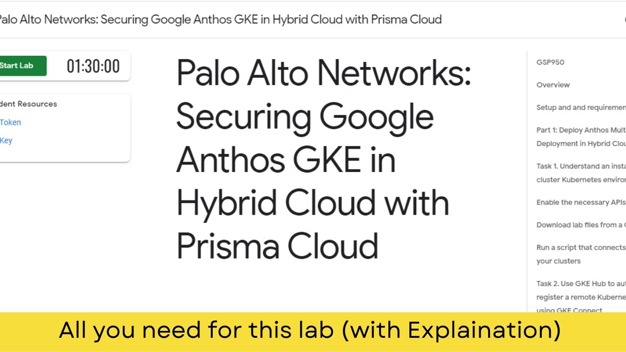 Palo Alto Networks: Securing Google Anthos GKE in Hybrid Cloud with Prisma Cloud + Explanation 2022