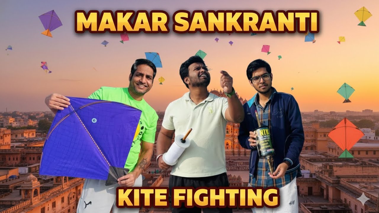 1 year Old Manjha🔥Makar Sankranti 2026 kite Fighting‼️Kite Cutting🪁Kite Fighting🪁