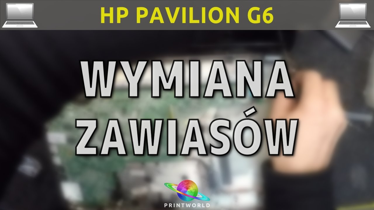 HP PAVILION G6 💻 Wymiana połamanych zawiasów matrycy