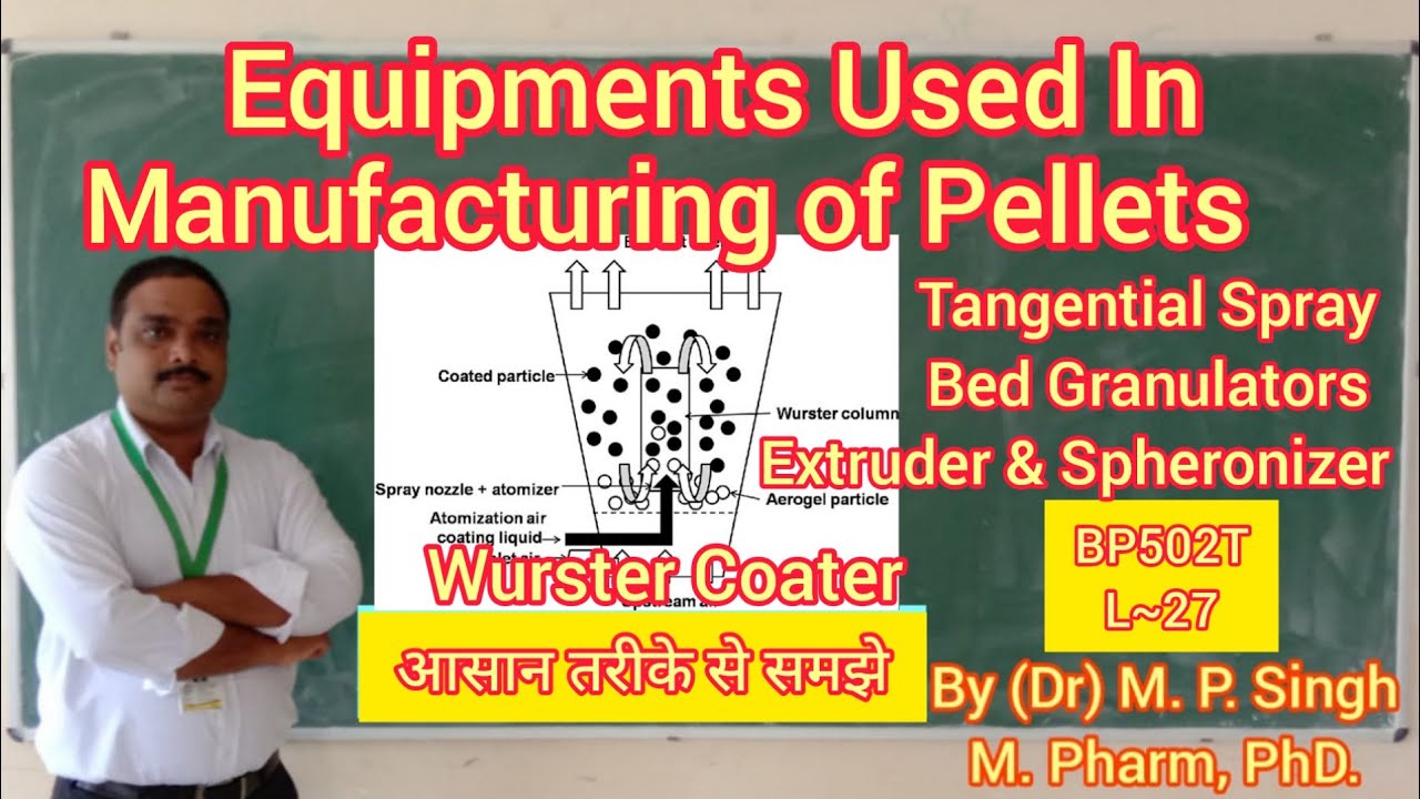 Equipments Used in Manufacturing of Pellets | Pelletization |Industrial Pharmacy | BP502T | L~27