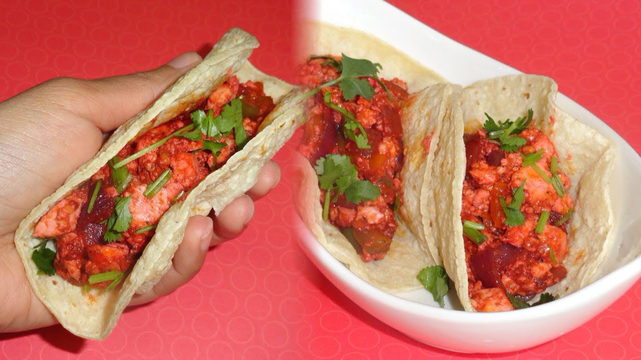 The Tastiest Tofu Taco Dish Ever by Bhavna - Spicy Bean Curd Recipe