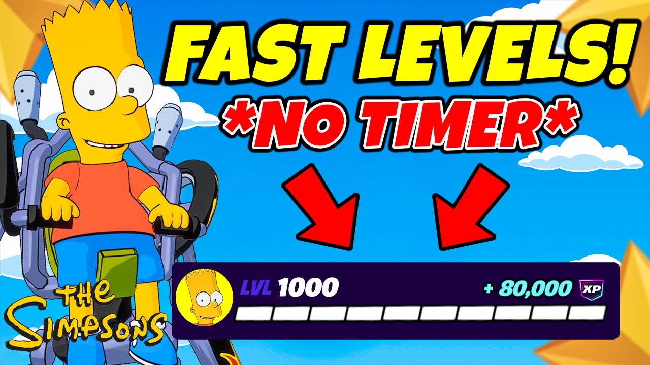 NO TIMER Fortnite XP MAP to LEVEL UP FAST in Chapter 6 Simpsons Mini Season 2 (Earn XP)