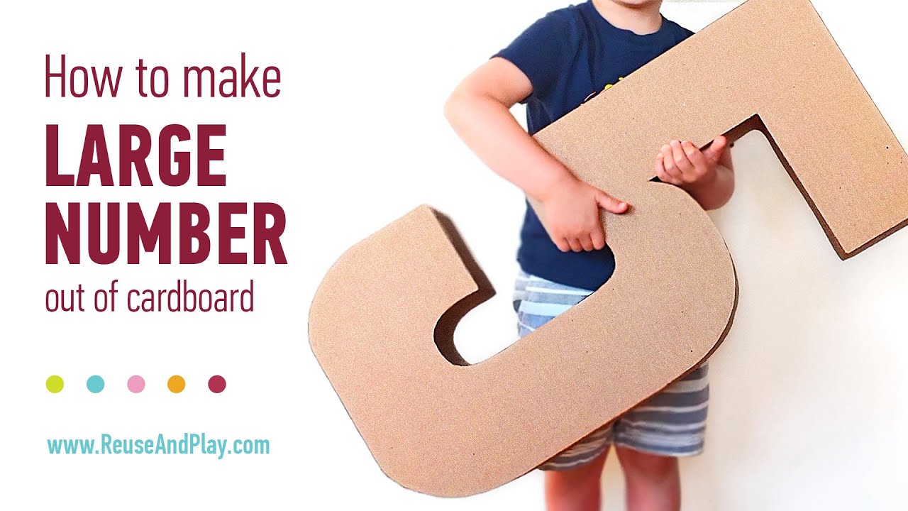 How to make a huge 3D Cardboard Number
