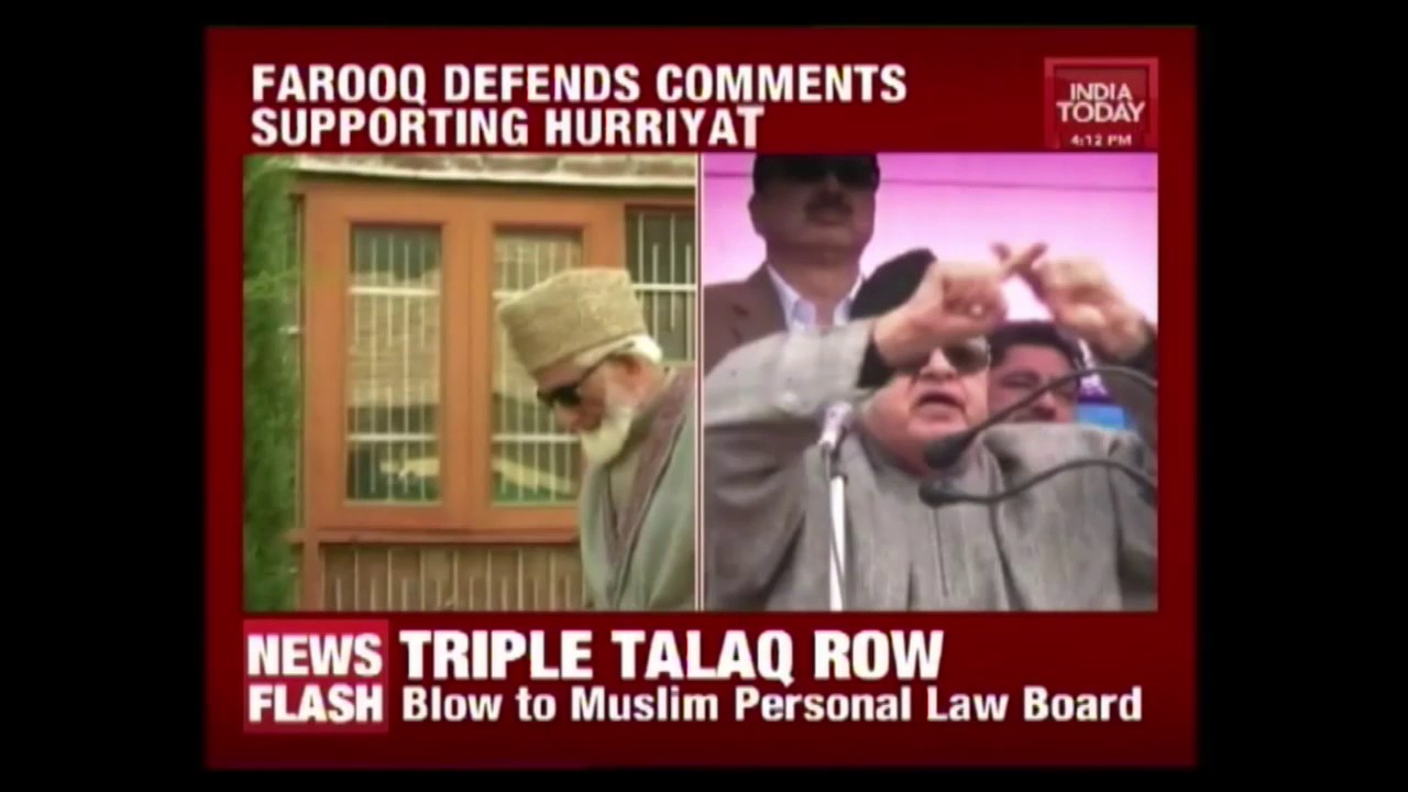 Farooq Abdullah Defends His Statement Supporting Hurriyat