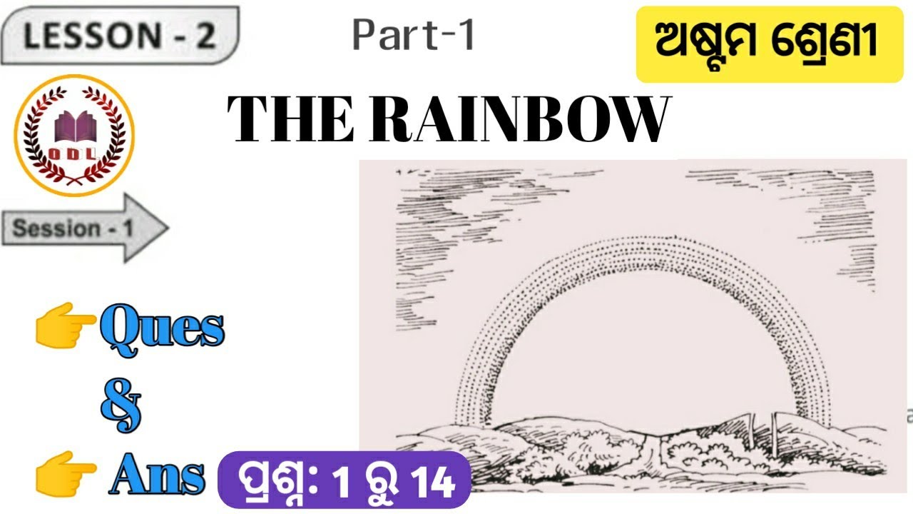 Class-8 English: Part-1 II LESSON-2 : POEM : THE RAINBOW : SESSION-1 : Ques & Ans By SWAGATIKA Madam