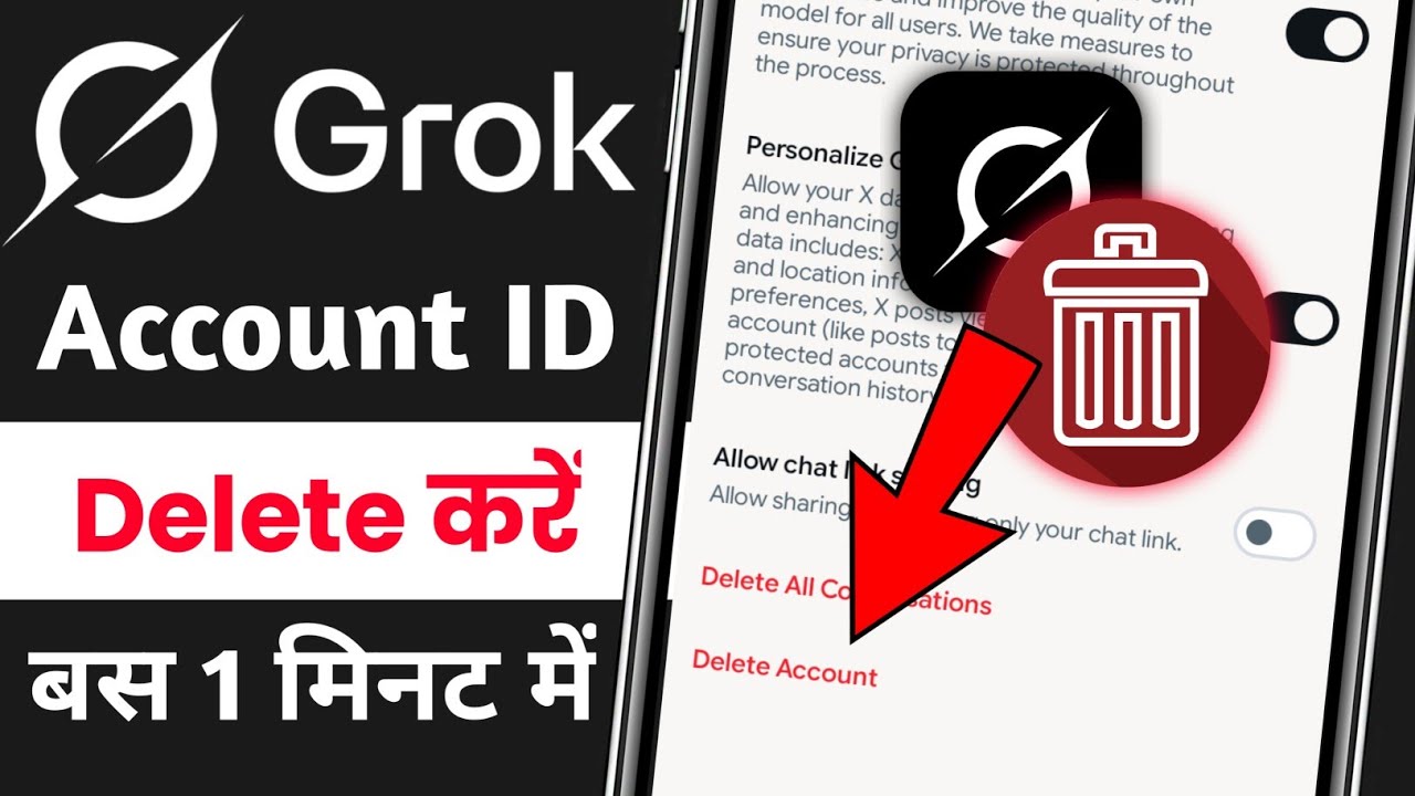 Grok AI Account Kaise Delete Kare 2026 | Grok AI Account ID Permanently Delete Kaise Kare