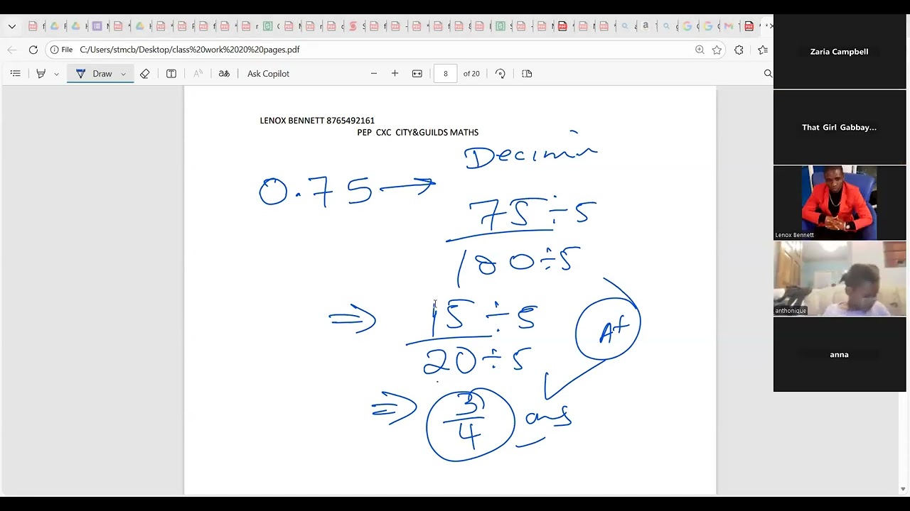 Базовая программа учебного плана PEP. Простой процент.