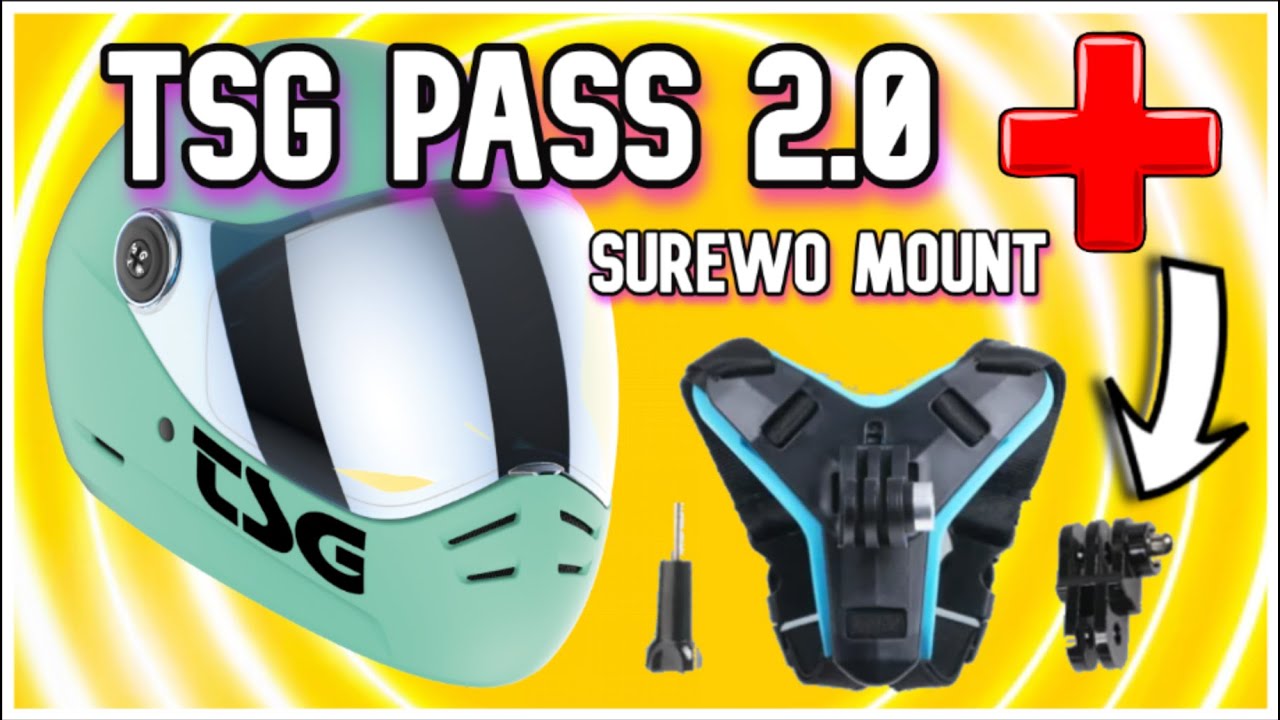 THE TSG PASS 2 0 AND SUREWO MOTORCYCLE HELMET MOUNT