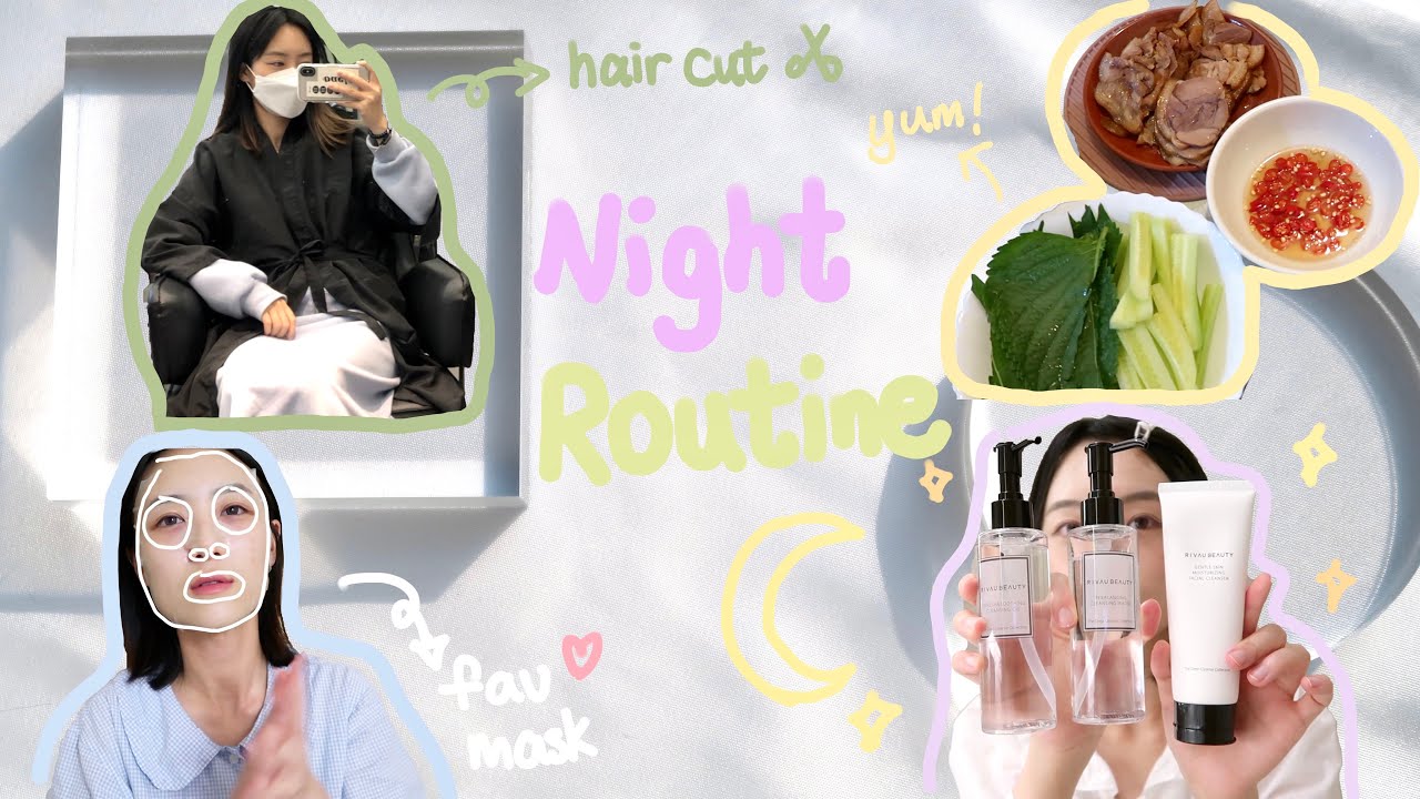 𝐯𝐥𝐨𝐠🌛night routine & 週末日常｜剪頭髮💈混油皮的晚間護膚: 卸妝、美白精華、愛用面膜...｜多莉gingerdeer