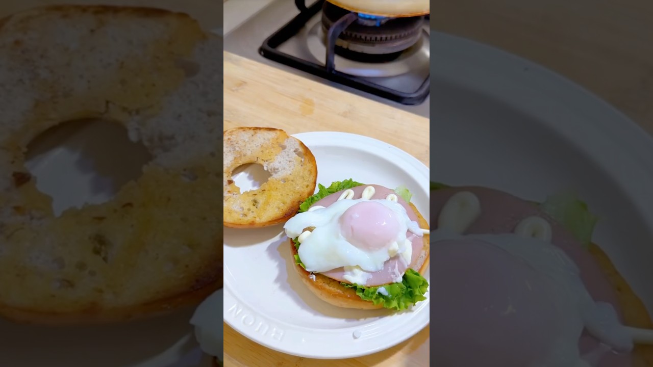 Weight loss breakfast bagel sandwich recipe #bagelsandwich #weightlossmeal