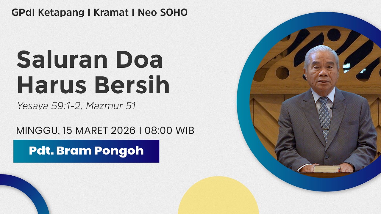 Ibadah Online Gereja Pantekosta di Indonesia - 15 Maret 2026 || GPdI Kramat