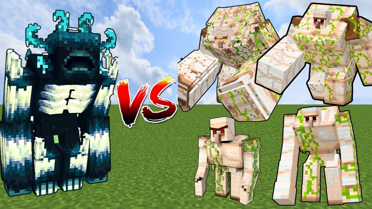 MUTANT WARDEN vs ALL IRON GOLEM BOSSES | Minecraft Mob Battle
