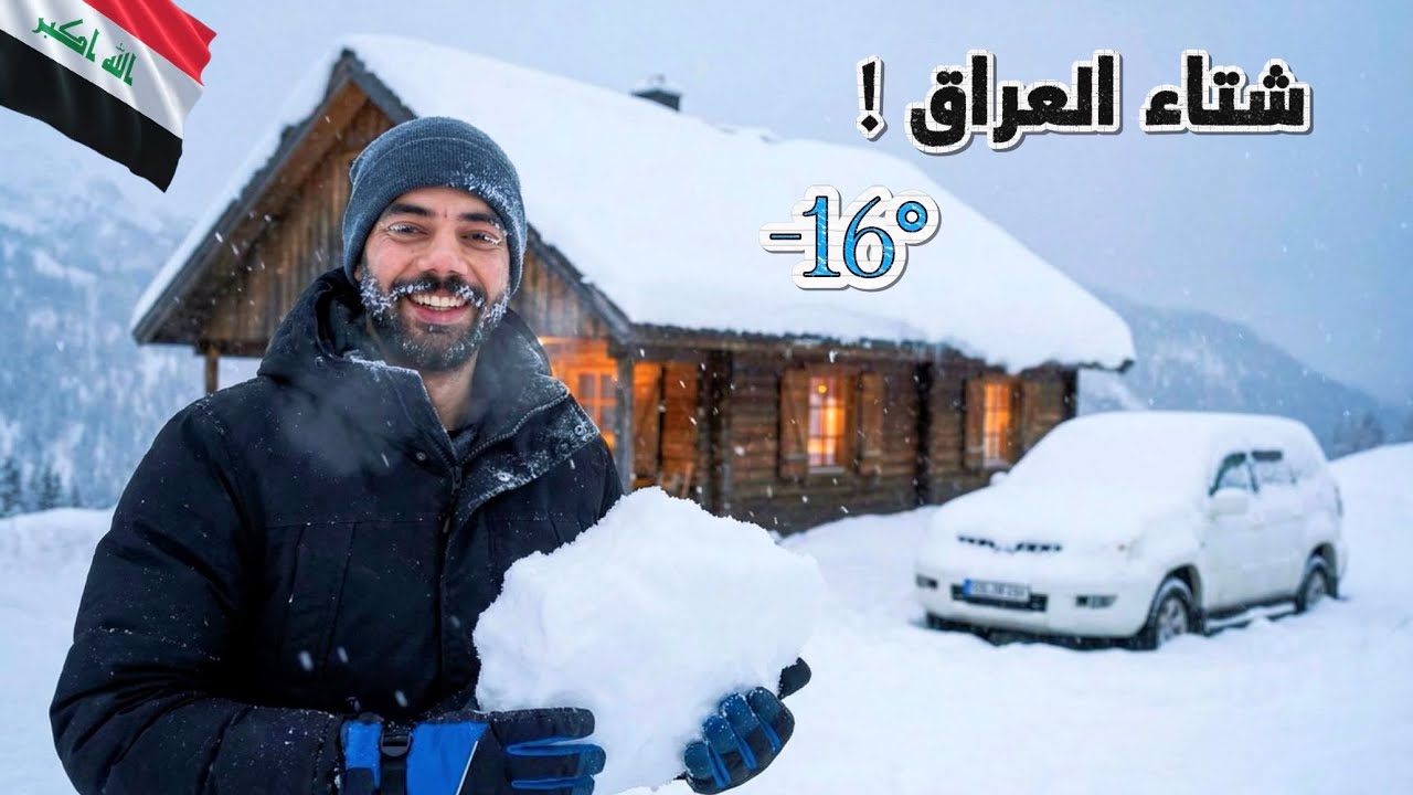 عشت يومين وسط الجليد والطبيعة الخضراء ⛺️ كردستان العراق 🇮🇶