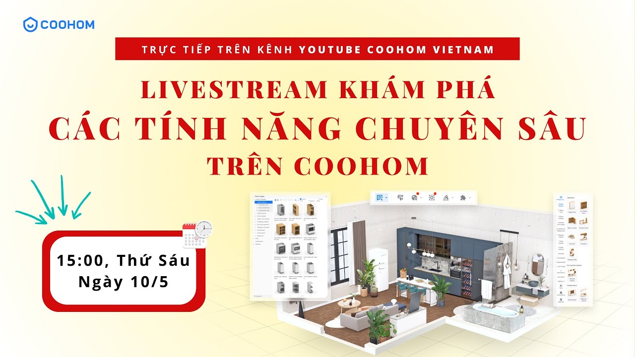 Livestream Hướng Dẫn Thiết Kế Ngoại Thất Trong Coohom