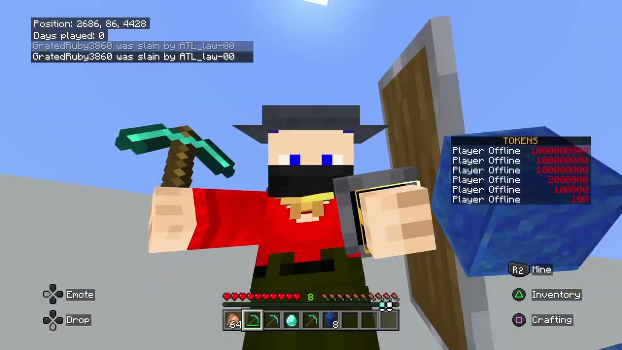 dumb admin killing  people in creative and kicks me when i expose him Grateds mineing sim
