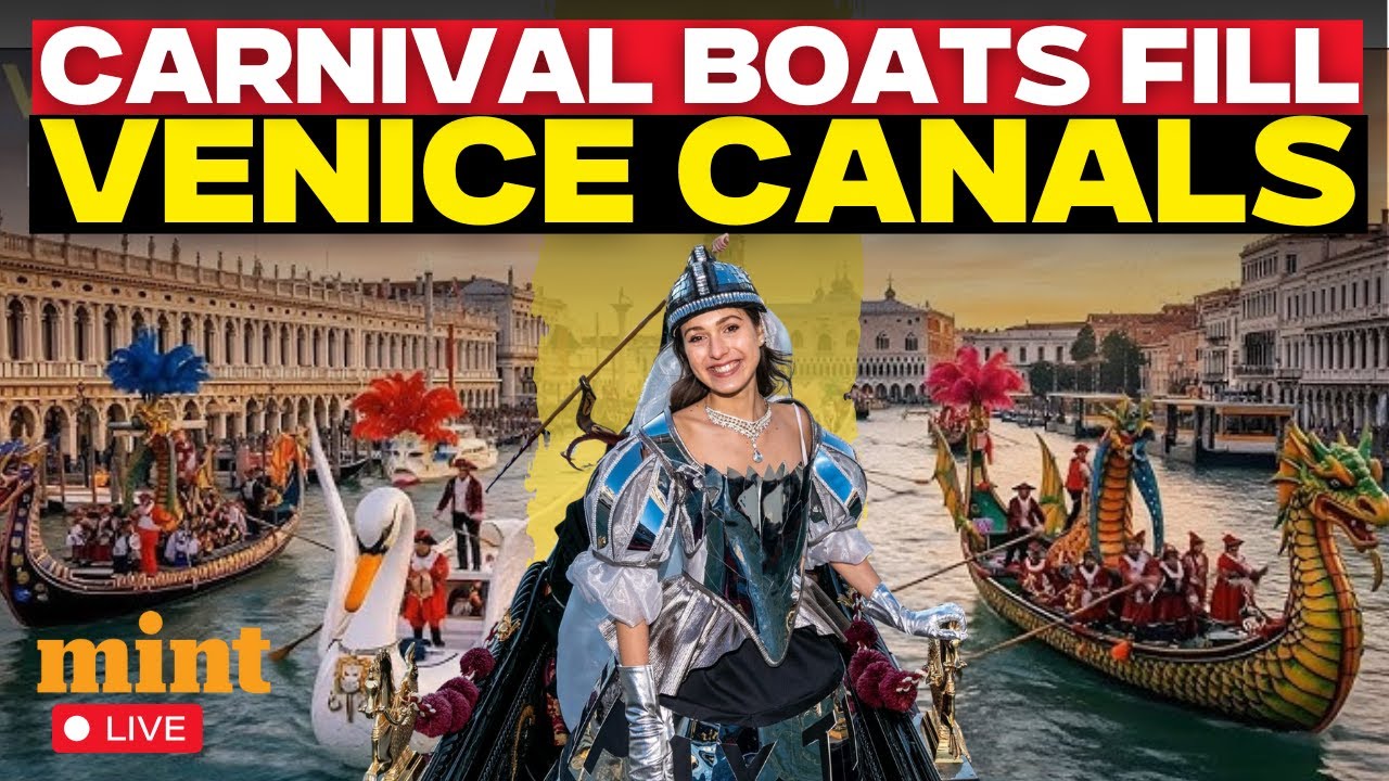 Venice Carnival LIVE: Traditional Grand Canal Boat Parade Highlights Historic Italian Festival
