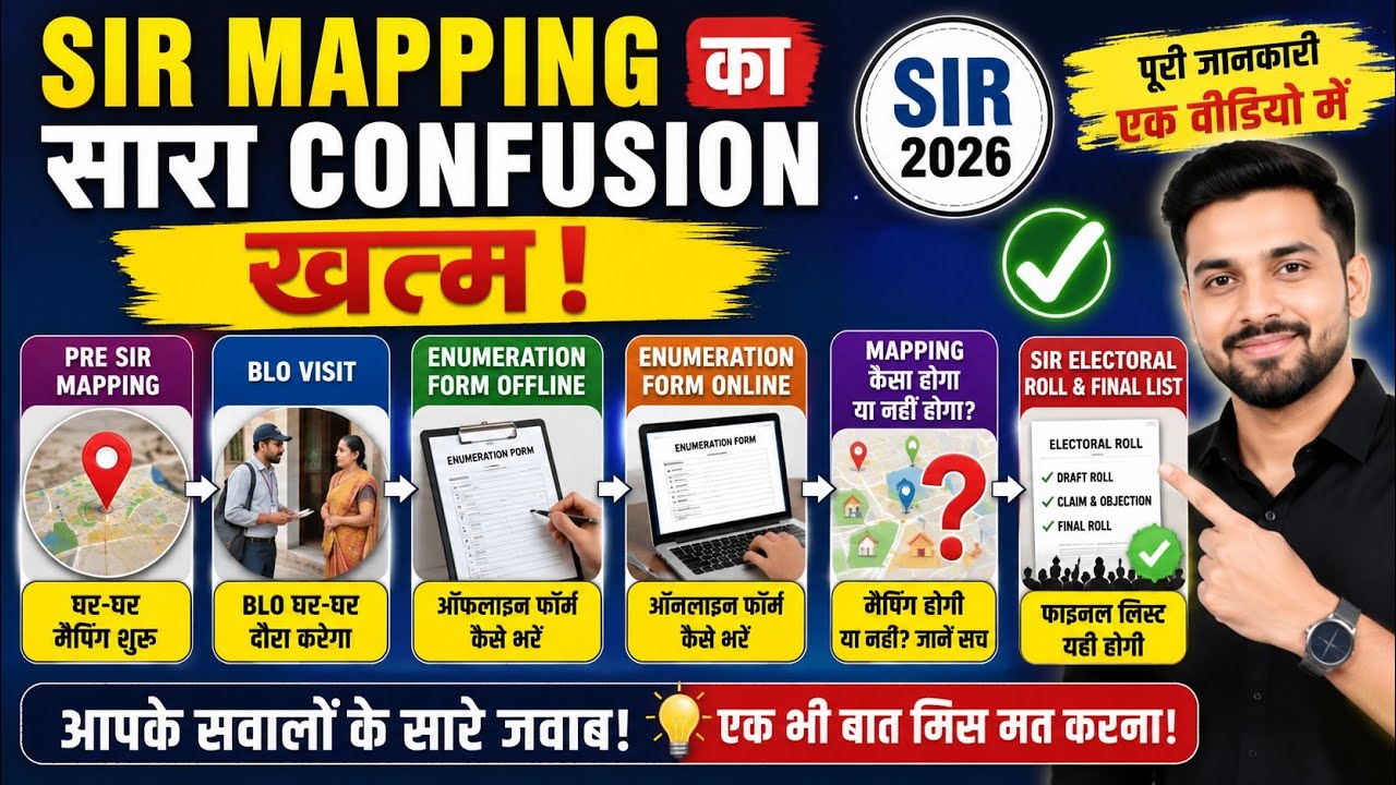 All Confusion About SIR Mapping Ended | Pre-SIR Mapping, BLO Visit, Online/Offline Form & Final List