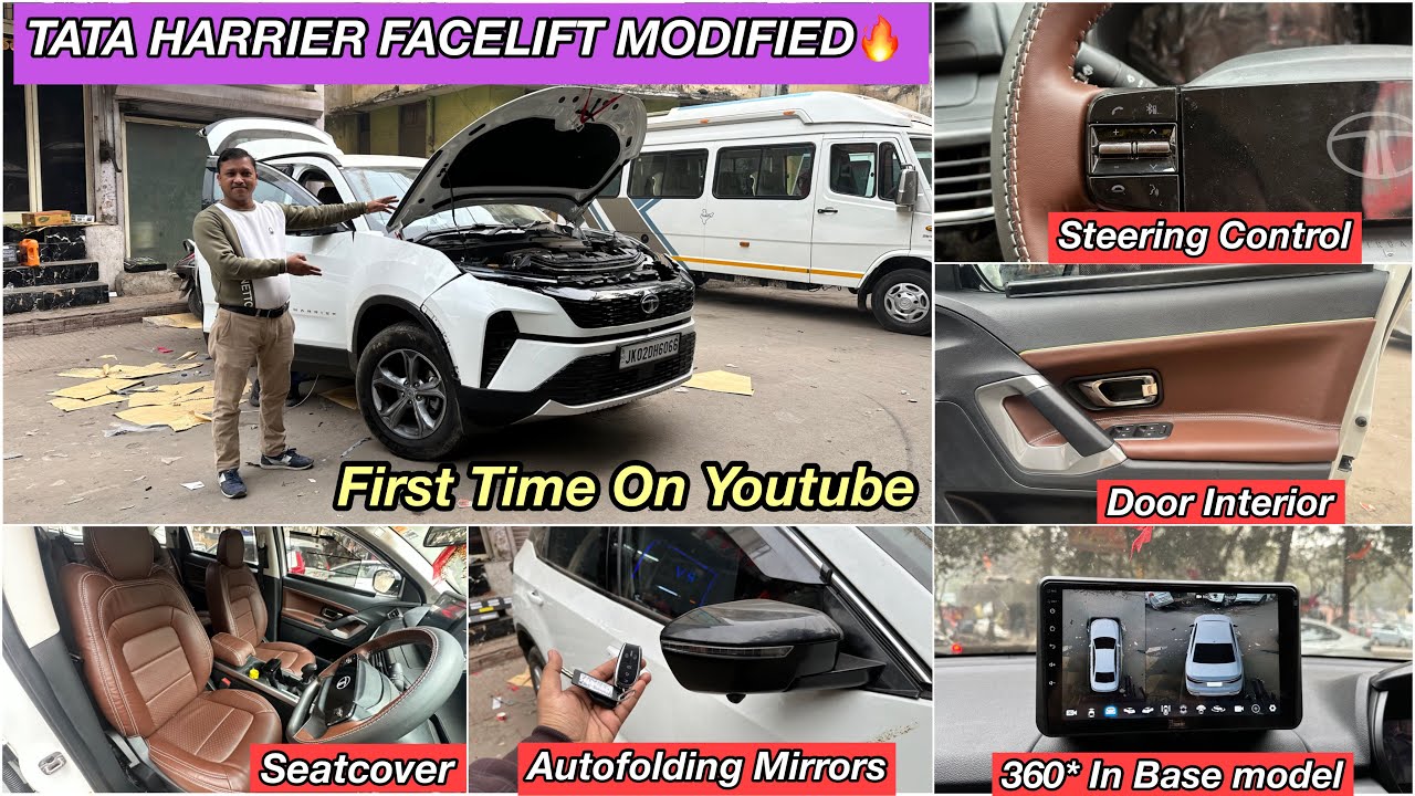 2024 TATA HARRIER FACELIFT MODIFIED🔥TATA HARRIER AUTOFOLD MIRROR🔥TATA HARRIER GENUINE ACCEESORIES