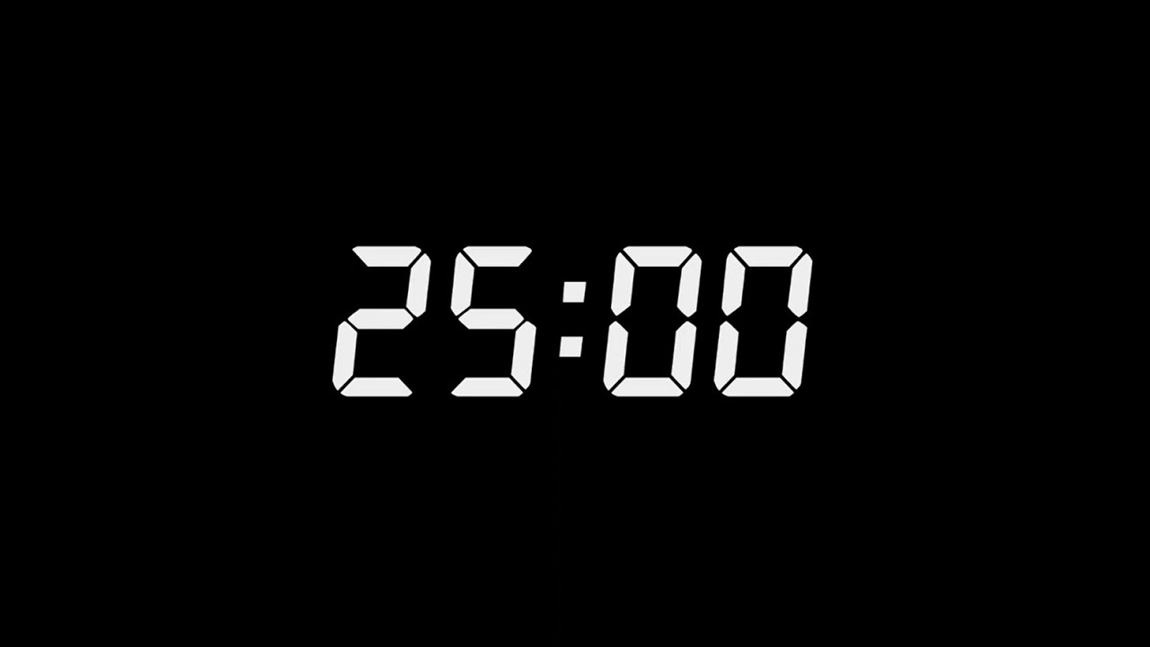 25 Minute Focus Countdown for ADHD | No Distractions | White Noise