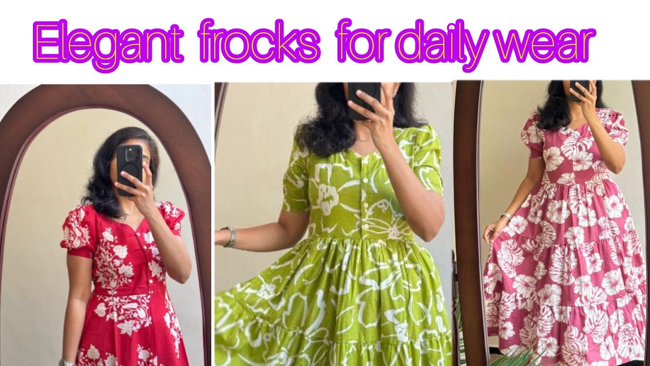 Daily & Office wear frocks #trending #fashion #telugu #viral #video #frocks #southindianstyle 