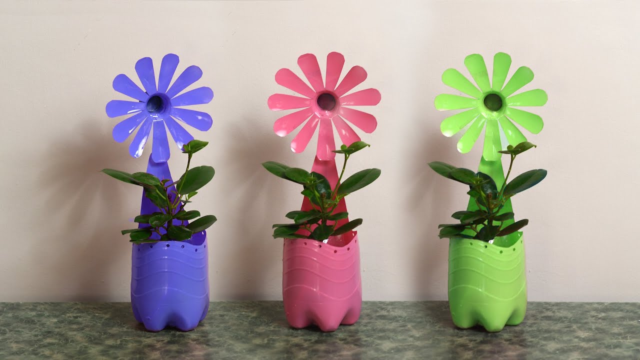 DIY Plant Pot Out of Waste Plastic Bottle | Recycled Craft Ideas Plastic Bottles