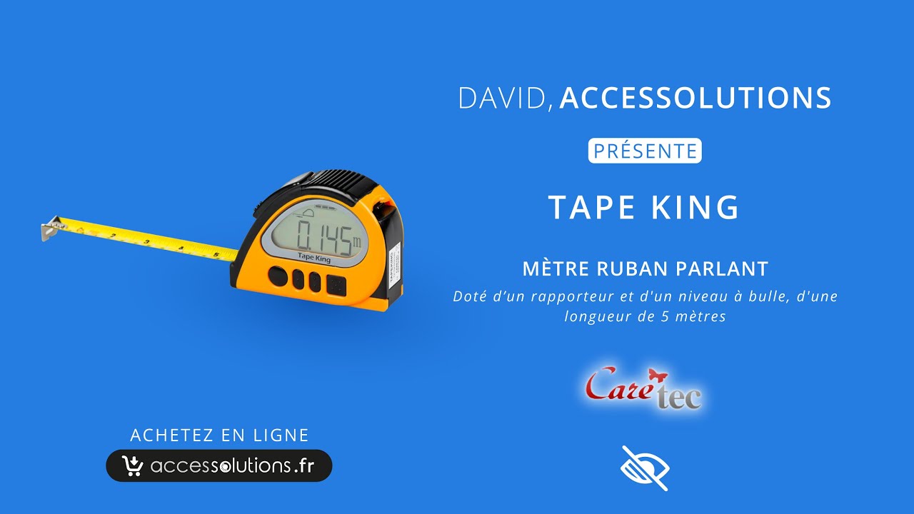 Mètre ruban parlant • Tape King • CareTec • pour personnes déficientes visuelles