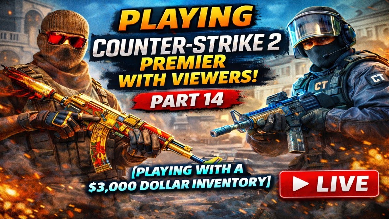Playing Counter Strike 2 Premier With Viewers (Part 14)(Playing With A $3,000 Dollar Inventory)